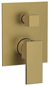 Sapho Cubemix thermostatische inbouw douchekraan goud mat