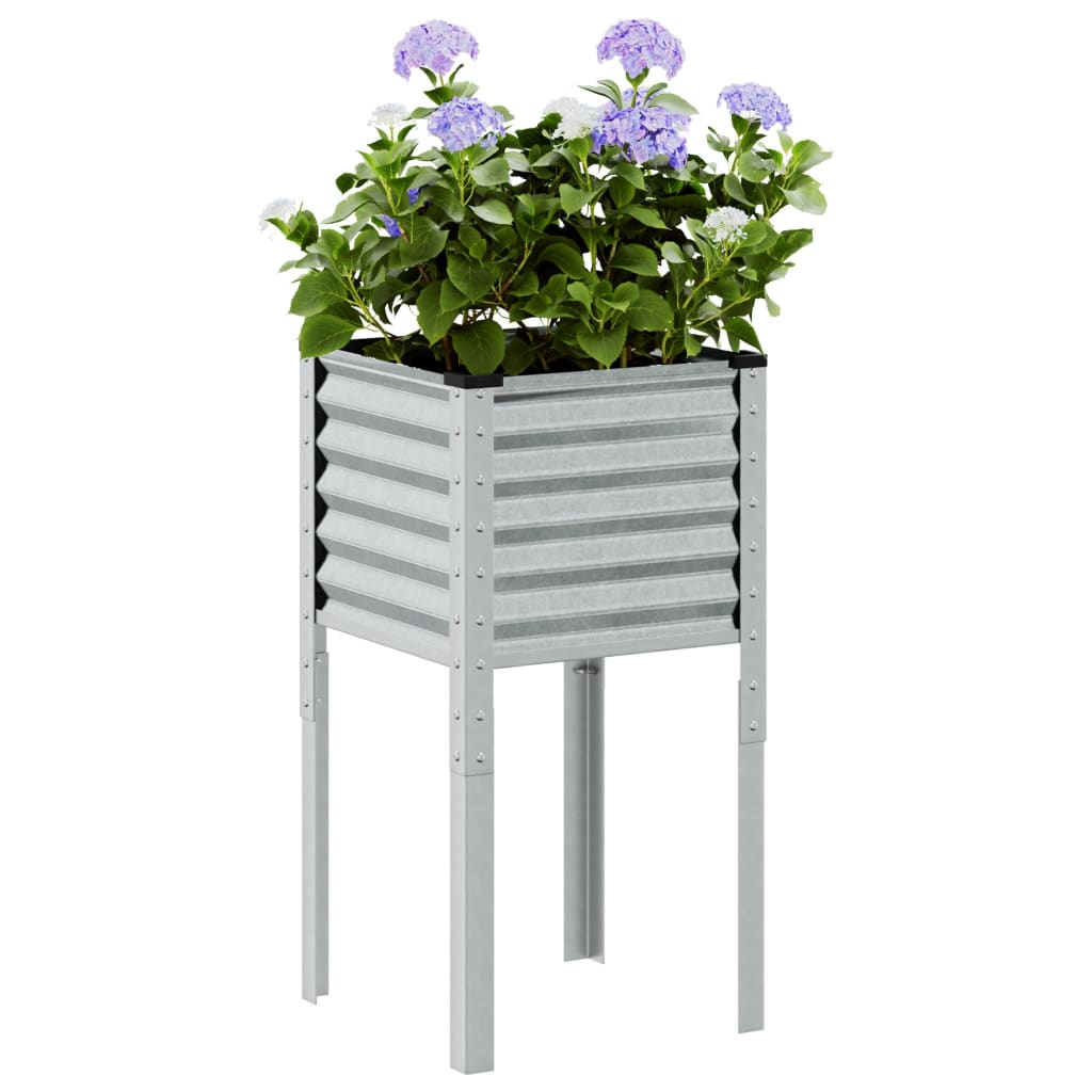 VidaXL Plantenbak 45x45x88 cm gegalvaniseerd staal