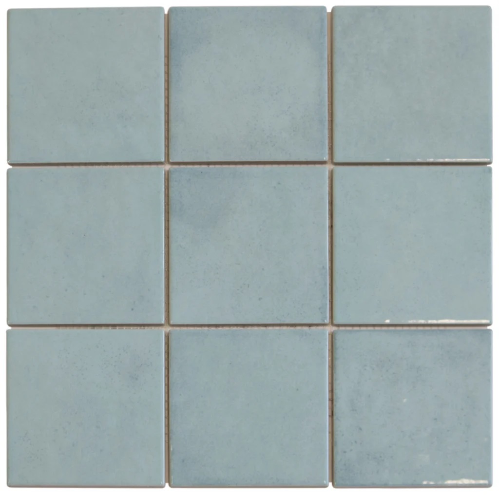 The Mosaic Factory Tegelsample:  Kasba mozaïek 10x10cm turquoise glans