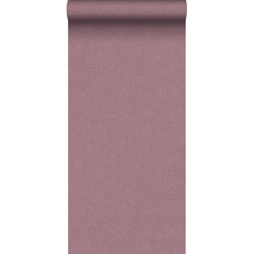 Sanders & Sanders Behang Linnenstructuur Bordeaux Rood - 53 Cm X 10 M - 640425