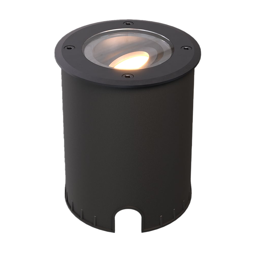 HOFTRONIC™ Lilly dimbare LED Grondspot - Kantelbaar - Overrijdbaar - Rond - 2700K warm wit - IP67 waterdicht - 3 jaar garantie - Zwart