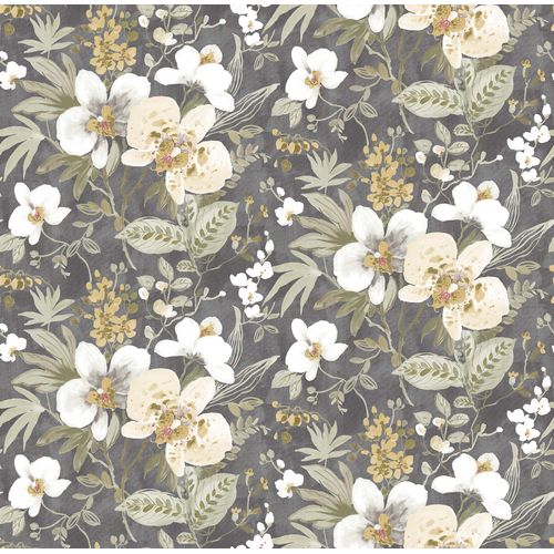 Sanders & Sanders Behang Bloemen Donkergroen - 53 Cm X 10 M - 640393