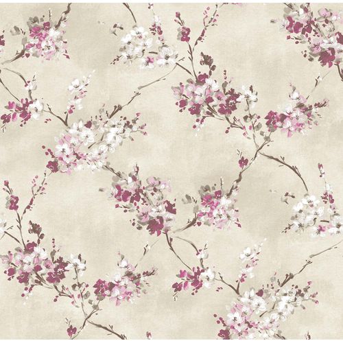 Sanders & Sanders Behang Bloemen Beige En Roze - 53 Cm X 10 M - 640384