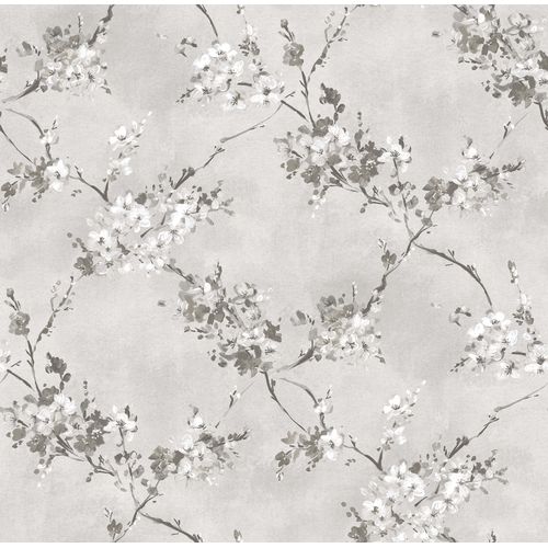 Sanders & Sanders Behang Bloemen Grijs - 53 Cm X 10 M - 640388