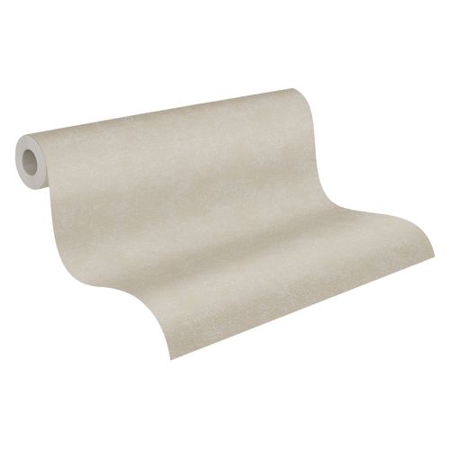 A.S. Création Behang Effen Grijs En Beige - 53 Cm X 10,05 M - As-393412