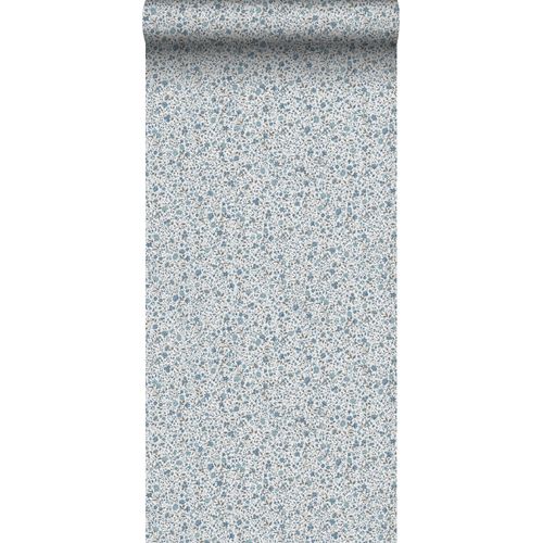 Sanders & Sanders Behang Bloemetjes Vergrijsd Donker Blauw - 53 Cm X 10 M - 640396