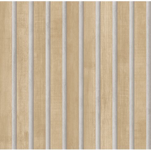 Sanders & Sanders Behang Houten Wandpanelen 3d Bruin En Beige - 53 Cm X 10 M - 640050