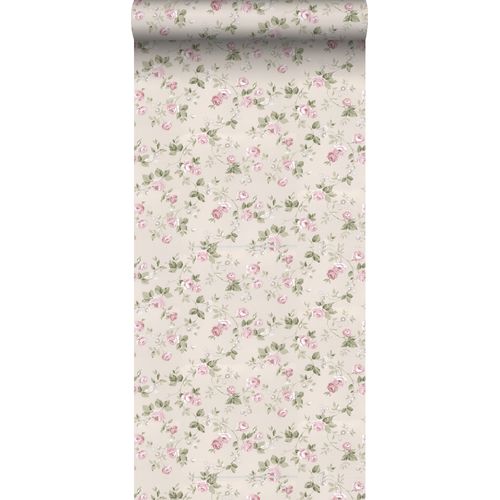 Sanders & Sanders Behang Bloemen Beige En Oudroze - 53 Cm X 10 M - 640399