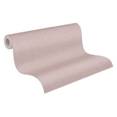 A.S. Création Behang Met Structuur Roze En Zilver - 53 Cm X 10,05 M - As-395528