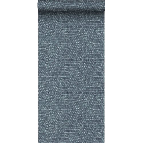 Sanders & Sanders Behang Grafische Lijnen Vergrijsd Blauw - 53 Cm X 10 M - 640508