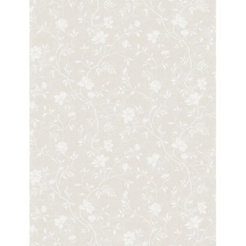 Sanders & Sanders Behang Bloemetjes Licht Crème Beige En Wit - 53 Cm X 10 M - 640195