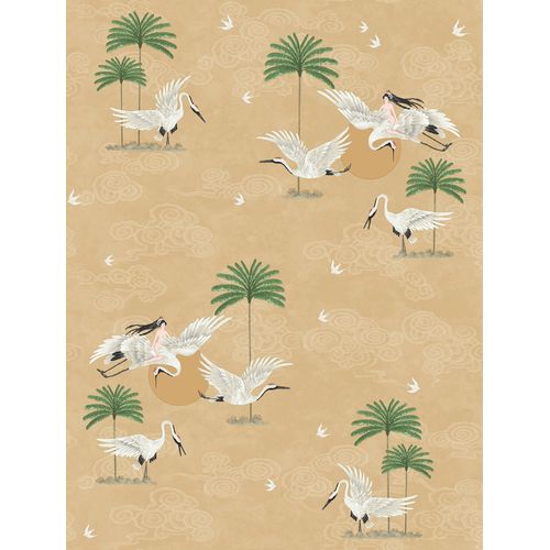 Walls4You Behang Kraanvogels Beige - 53 Cm X 10 M - 640344