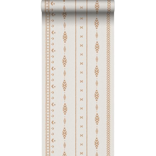 Sanders & Sanders Behang Etnisch Motief Beige En Okergeel - 53 Cm X 10 M - 640524