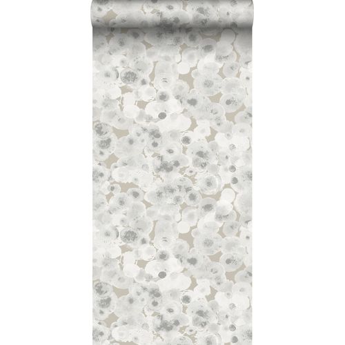 Sanders & Sanders Behang Aquarel Luchtbellen Taupe En Grijs - 53 Cm X 10 M - 640020