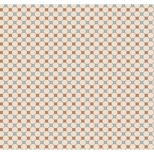 Sanders & Sanders Behang Ruiten Beige, Terracotta En Blauw - 53 Cm X 10 M - 640353