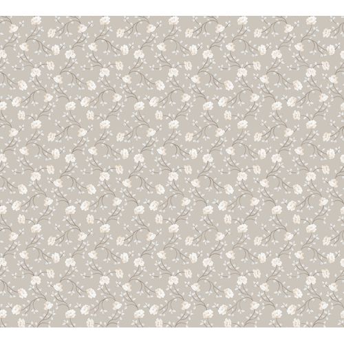 Sanders & Sanders Behang Bloemetjes Beige En Wit - 53 Cm X 10 M - 640185