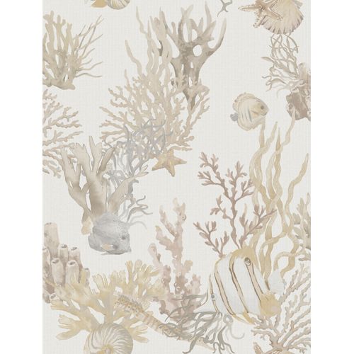 Sanders & Sanders Behang Onderwaterwereld Warm Beige - 53 Cm X 10 M - 640221