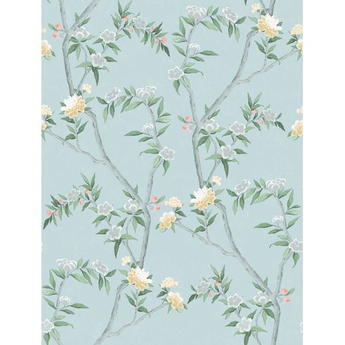 Sanders & Sanders Behang Bloemen Lichtblauw - 53 Cm X 10 M - 640162