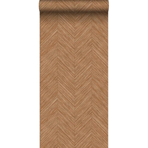 Sanders & Sanders Behang Visgraat-motief Oranje Bruin - 53 Cm X 10 M - 640250