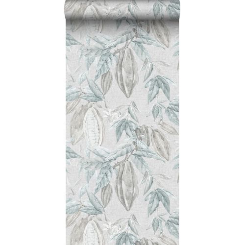 Sanders & Sanders Behang Bladeren Vergrijsd Blauw - 53 Cm X 10 M - 640218