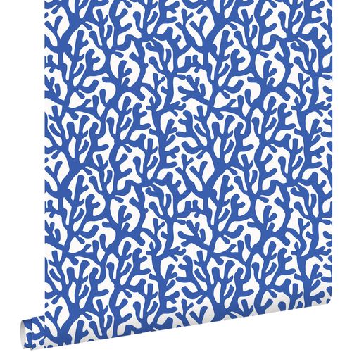 ESTAhome Behang Koraal Blauw En Wit - 50 X 900 Cm - 131014