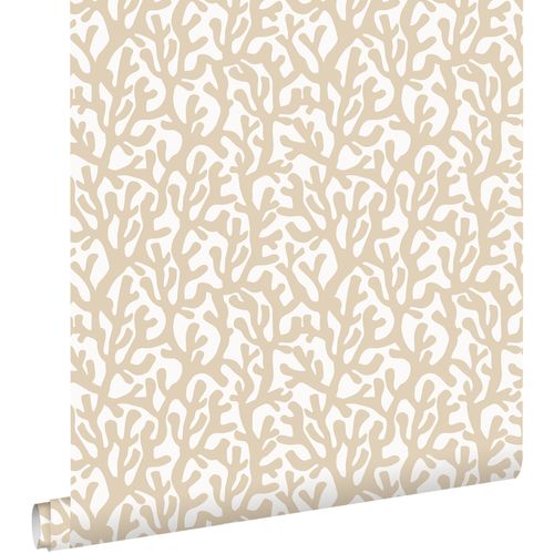 ESTAhome Behang Koraal Beige En Wit - 50 X 900 Cm - 131009