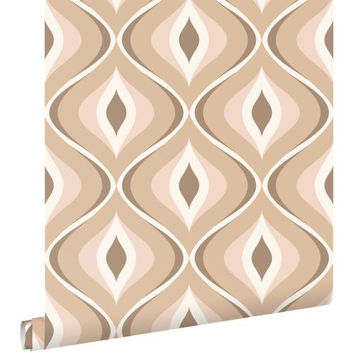 ESTAhome Behang Retro Ornamenten Beige En Bruin - 50 X 900 Cm - 130985