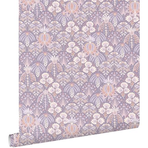 ESTAhome Behang Vintage Bloemen In Art Nouveau Stijl Lila Paars - 50 X 900 Cm