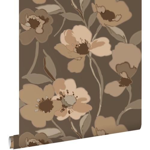 ESTAhome Behang Bloemen Warm Beige En Bruin - 50 X 900 Cm - 130989