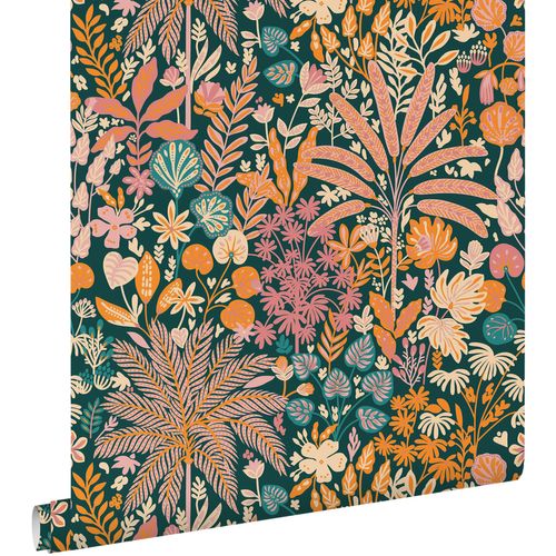 ESTAhome Behang Tropische Bladeren En Bloemen Multicolor - 50 X 900 Cm - 130946