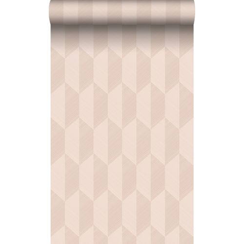 Origin Wallcoverings Eco-texture Vliesbehang 3d-motief Zacht Roze - 50 X 900 Cm