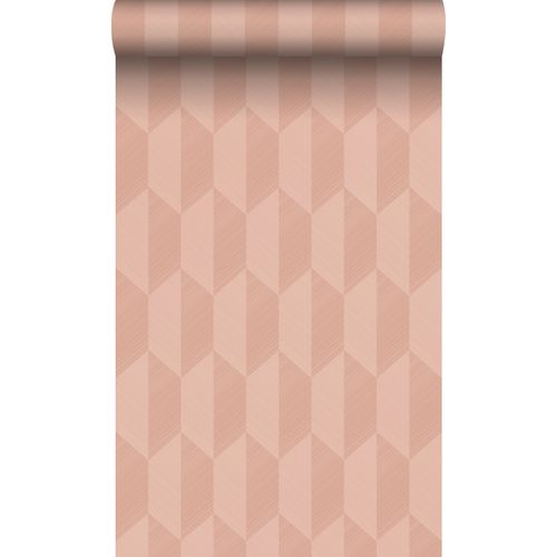 Origin Wallcoverings Eco-texture Vliesbehang 3d-motief Terracotta Roze - 50 X 900 Cm