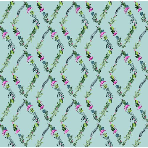 Walls4You Behang Tropische Planten Turquoise En Groen - 53 Cm X 10 M - 640105