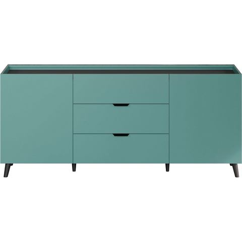 Andas Dressoir Mikkeline mat, bxh: ca. 181 x 60 cm, tv-kast, blauw, turquoise (1 stuk)