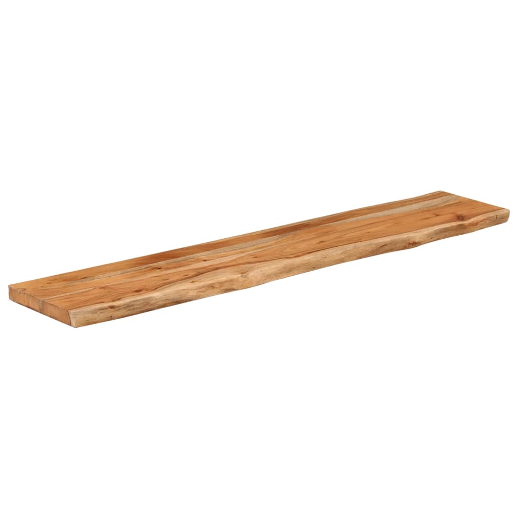 vidaXL Wandschap rechthoekig natuurlijke rand 90x20x2,5 cm acaciahout