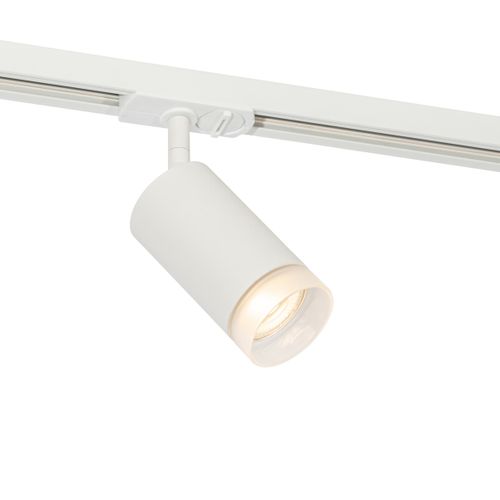 QAZQA Moderne Spot Met Witte Ring Voor Railsysteem 1-fase Gu10 50mm - Iconic Jeana