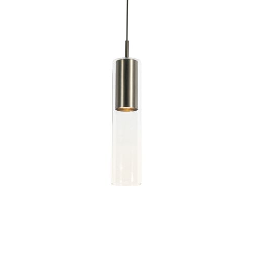 QAZQA Moderne Hanglamp Gunmetal Voor Railsysteem 1-fase - Iconic Lloyd