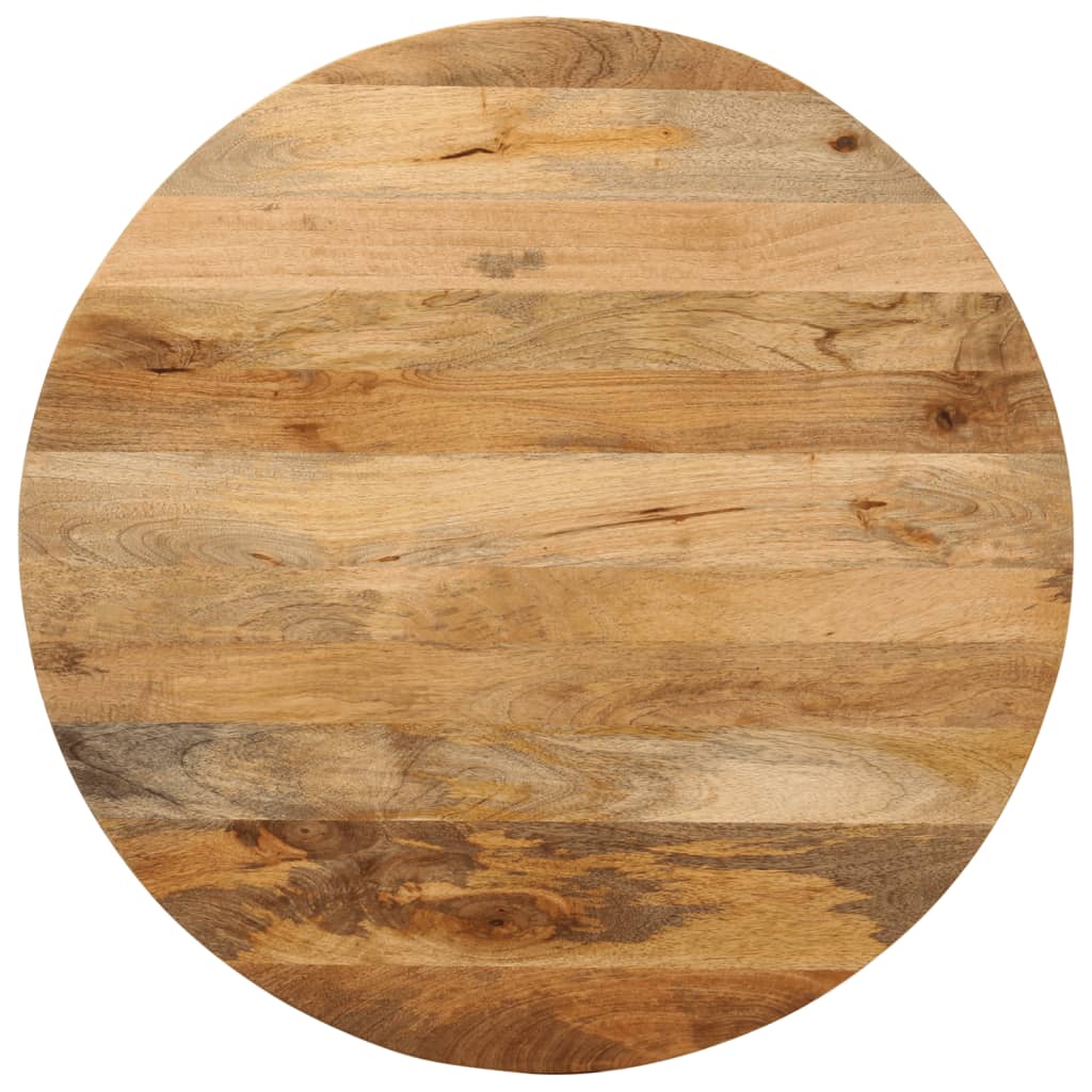 VidaXL Tafelblad rond Ø 80x3,8 cm massief ruw mangohout