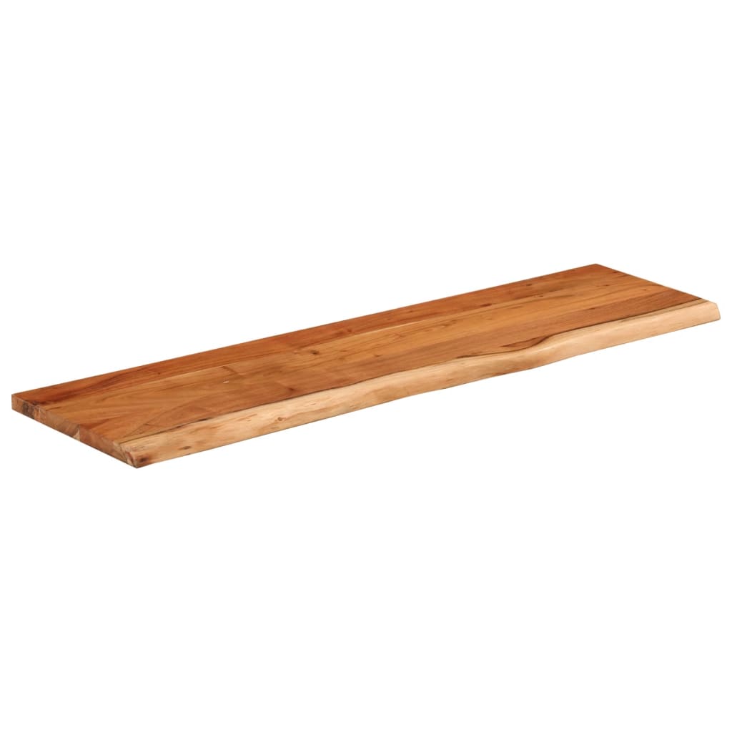 vidaXL Wandschap rechthoekig natuurlijke rand 110x30x2,5 cm acaciahout