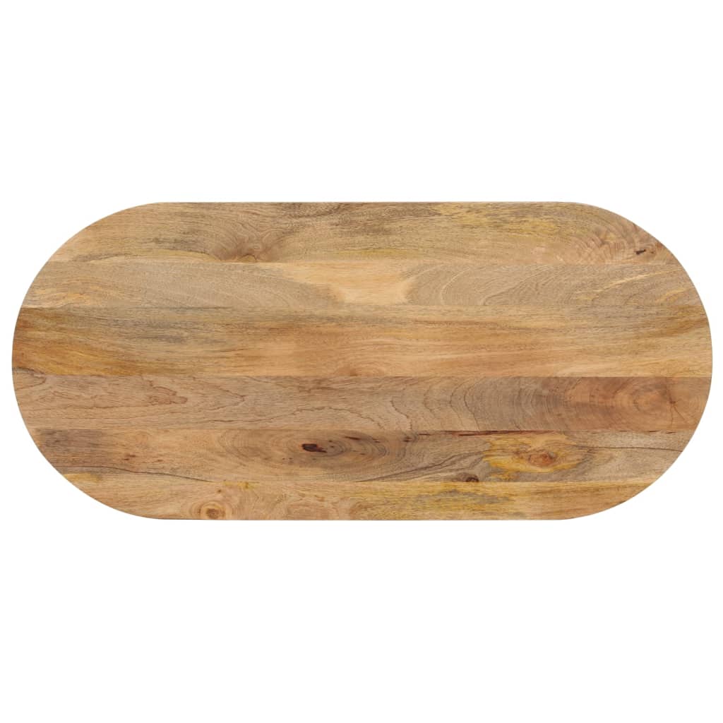 VidaXL Tafelblad ovaal 120x60x3,8 cm massief mangohout