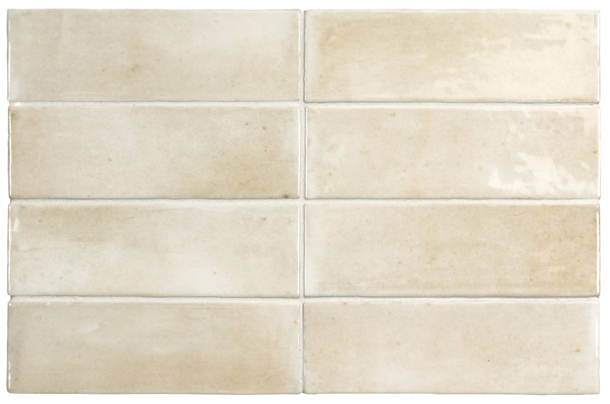 Jabo Tegelsample:  Premium Koko wandtegel 15x5cm beige glans