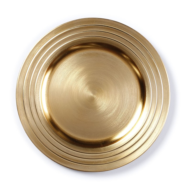 Christmas goods Kaarsenbord/plateau goud 33 cm rond -