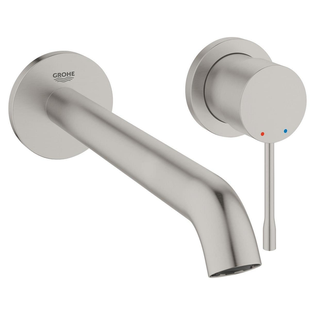 Grohe Essence New Wastafelkraan Inbouw - uitloop 23cm -L-size - met inbouwdeel - supersteel SW73262 / SW28941