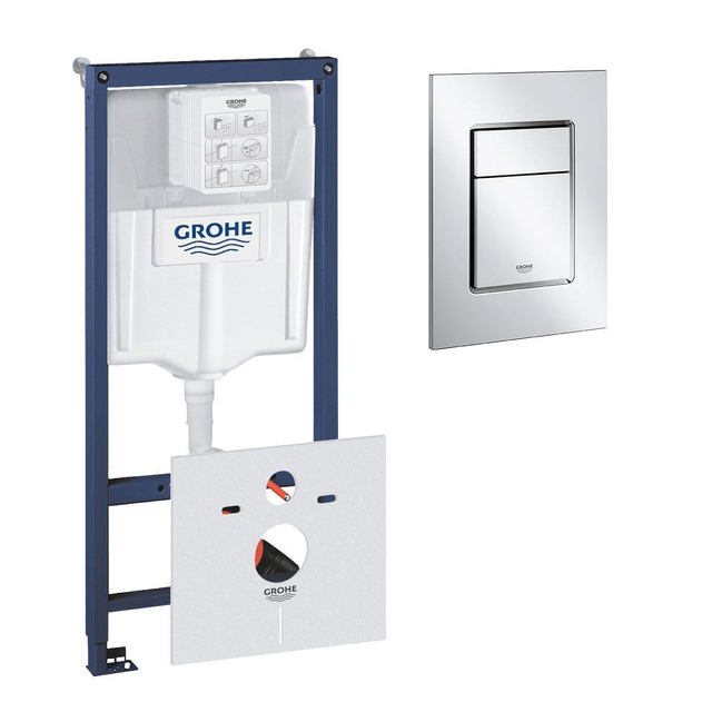 Grohe Rapid SL inbouwreservoir inclusief  Skate cosmopolitan bedieningsplaat Chroom 0729205/sw107647/sw107663/