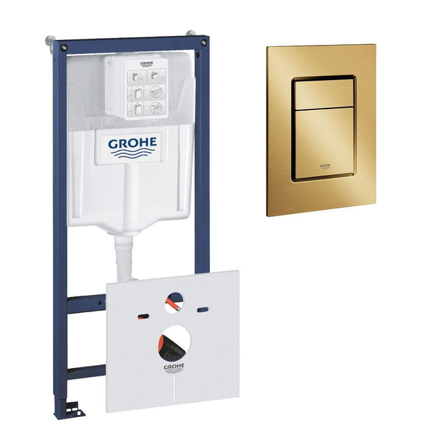 Grohe Rapid SL inbouwreservoir inclusief  Skate cosmopolitan bedieningsplaat Geborsteld Cool Sunrise 0729205/sw107647/sw242307/