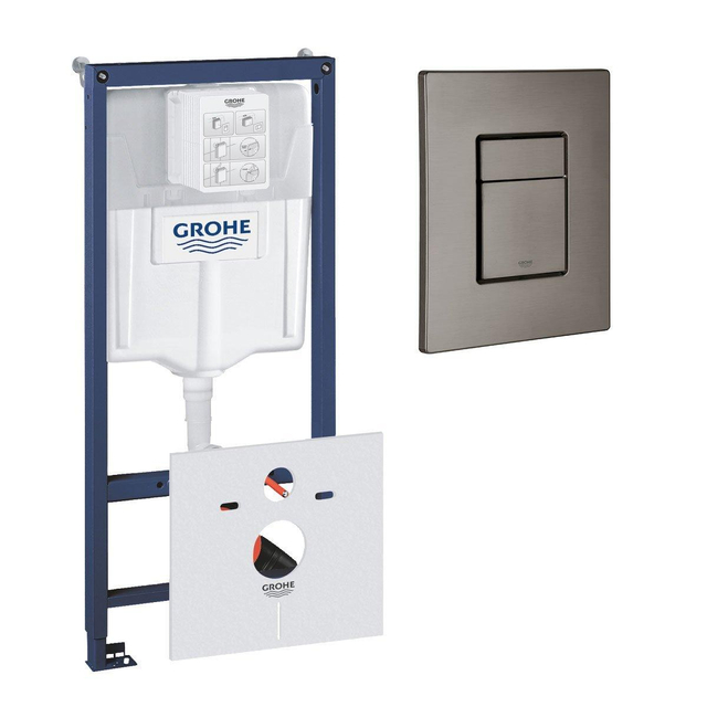 Grohe Rapid SL inbouwreservoir inclusief  Skate cosmopolitan bedieningsplaat Hard Graphite 0729205/sw107647/sw242313/