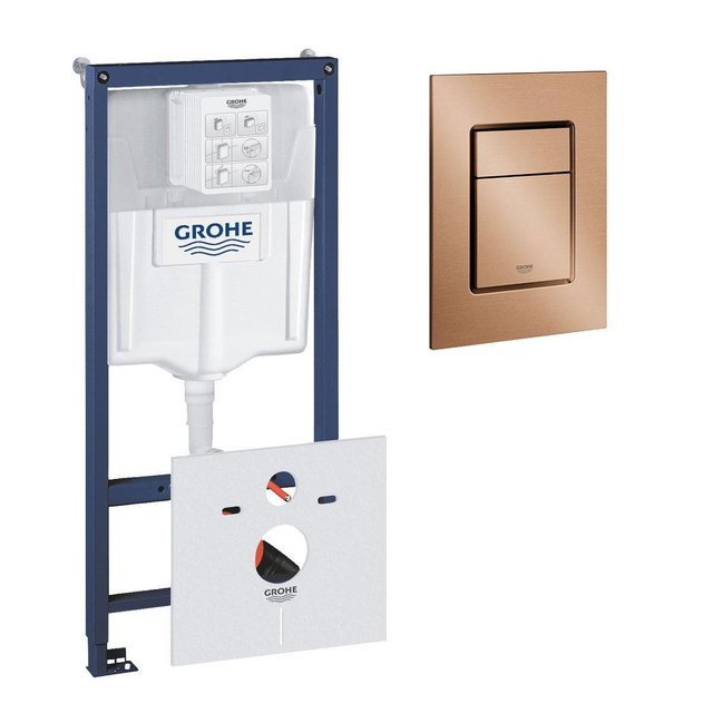 Grohe Rapid SL inbouwreservoir inclusief  Skate cosmopolitan bedieningsplaat Geborsteld Warm Sunset 0729205/sw107647/sw242316/