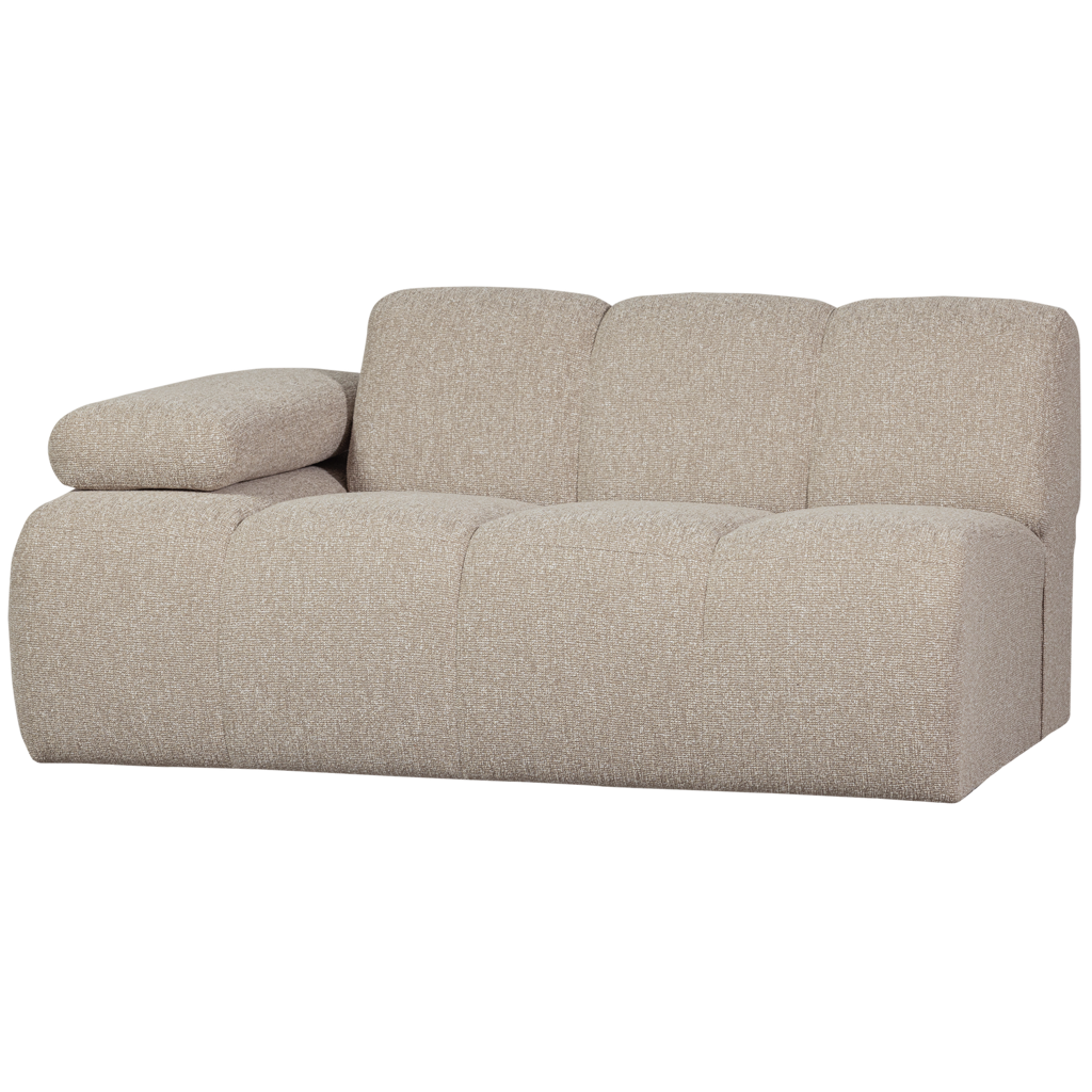 WOOOD Mojo 1,5-Zits Met Arm Links Boucle Beige Melange