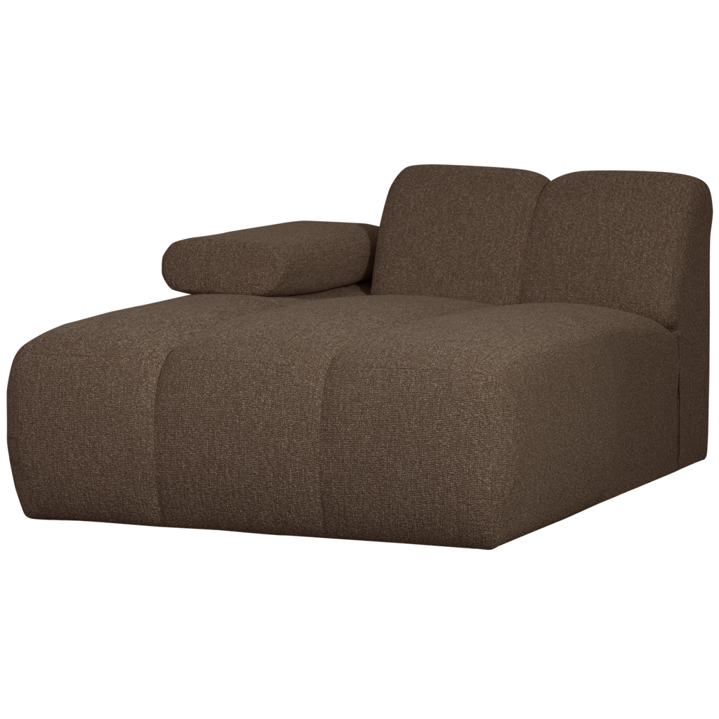 WOOOD Mojo Chaise Longue Element Links Boucle Bruin Melange