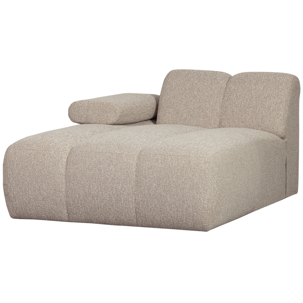 WOOOD Mojo Chaise Longue Element Links Boucle Beige Melange